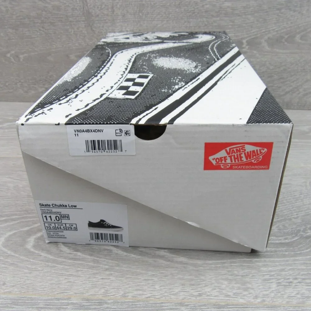 Vans Skate Chukka Low Shoe Dark Navy Blue Mens Size 11 NEW - Picture 14 of 15